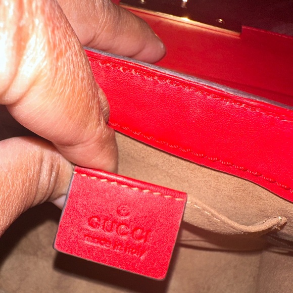Authentic Gucci Padlock Red and Pink chain crossbody - Picture 8 of 9